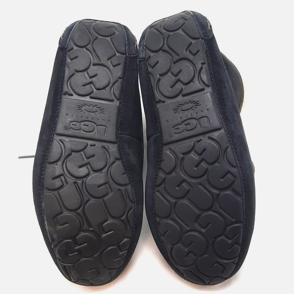 UGG ‘Chickadee’ Black Suede & Shearling Moccasins Booties - Picture 9 of 11